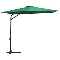Lauko skėtis su plieniniu stulpu, žalios spalvos, 300cm