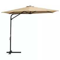 Sodo skėtis nuo saulės su plieniniu stulpu, taupe, 300cm
