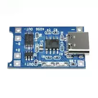 Oem USB-C Li-Pol Ličio baterijų įkrovimo modulis TP4056 1S 1A