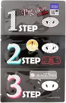 Holika Holika Pig Clear Blackhead 3 - Step Kit (Strong) giliai valančios nosies juostelės