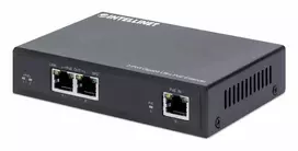 Intracom INTELLINET 2-port Gigabit Ultra PoE plėstuvas Prideda iki 100m 328ft prie PoE diapazono PoE maitinimo biudžeto 60W 2x PSE prievadai IEEE 802.3bt/at/af
