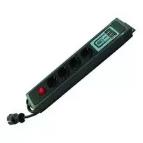 REV Multiple Socket Outlet juodas 4 kartus + KS USB SupraLine jungiklis