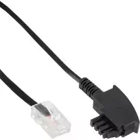InLine TAE-F kabelis skirtas DSL maršrutizatoriui, TAE-F jungtis prie RJ45 8P2C - 15m
