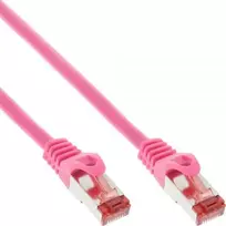 InLine Patchcord S/FTP, PiMF, Cat.6, PVC, rožinė 10m (76400M)