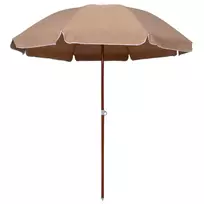 Sodo skėtis nuo saulės su plieniniu stulpu, taupe, 240cm