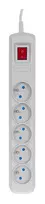 Activejet pilkas maitinimo juostelė su laidu ACJ COMBO 5G/5M/BEZP. AUT/S