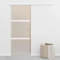 Stumdomos durys su stabdikliais, 76x205cm, stiklas ir aliuminis