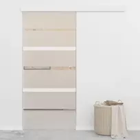Stumdomos durys su stabdikliais, 90x205cm, stiklas ir aliuminis