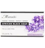 MAMADO Juodasis Afrikos muilas su levanda, 200 g