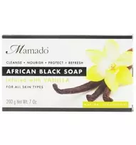 MAMADO Juodasis Afrikos muilas su vanile, 200 g