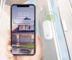 Išmanusis ZigBee TUYA bevielis patalpos durų - langų magnetinis kontaktas, WOOX