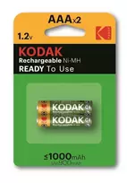 Kodak įkraunama Ni-MH AAA baterija 1000 mAh (2 pakuotės)