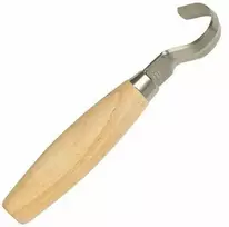 Šaukštų drožinėjimo peilis Morakniv® 162, lenkta geležtė 55x2,5mm. 15mm vidinis skersmuo. Dvigubi ašmenys, beržinė rankena