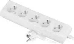 Plastrol 5 lizdas iš / dėl 10A 5m balta PS- 570 (W- 97488)