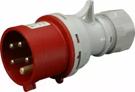 SEZ Portinis kištukas su 5P 32A 400V raudonu IP44 (IVNO 3253)