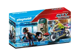 Playmobil – policijos motociklas: pinigų plėšiko persekiojimas (70572)