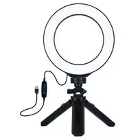 Puluz LED žiedinė lempa 16cm, su trikoju stovu 12-14.5cm, USB