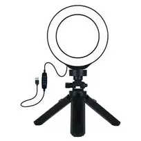 Puluz LED žiedinė lempa 12cm, su trikoju stovu iki 14.5cm, USB