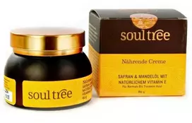 Maitinamasis veido kremas su šafranu ir migdolų aliejumi, SoulTree, 60ml