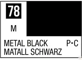 Mr Hobby Mr.Hobby Mr.Color C-078 Metal Juodas nitro dažai, 10 ml