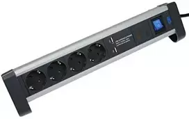 Ilgintuvas 4 lizdų AS-SCHWABE 2USB 5V/2000mA 1,5m