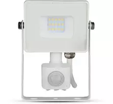 10W LED prožektorius V-TAC, 4000K (dienos šviesa), su judesio davikliu, baltu korpusu, SAMSUNG LED chip