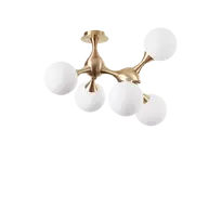 Lubinis šviestuvas Ideal Lux Ceiling lamp with 5 lights NODI, E14, chrome