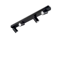Lubinis šviestuvas Ideal Lux Ceiling lamp with 4 lights RUDY, GU10, juodas