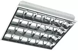 Lubinis šviestuvas IŠPARDAVIMAS, 4x18W T8 liuminescencinių lempų įleidžiamas šviestuvas 600x600mm, EVG, be lempų