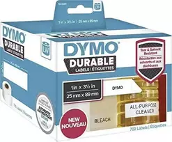 DYMO LW patvarios etiketės – 25 x 89 mm – 1933081, baltos, lipni spausdintuvo etiketė, polipropilenas (PP), nuolatinė, stačiakampė, -18–50 °C