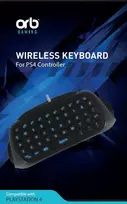 Orb Factory „PlayStation 4“ valdiklio klaviatūra, mėlyna ir juodai apšviesta