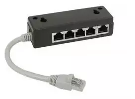 InLine Splitter ISDN 5x RJ45 Moteris 15cm kabelis su terminalais rezistoriais (69935)