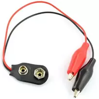 Oem 9 V akumuliatoriaus spaustukas (6F22) su krokodilo spaustukais