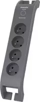 „Philips“ viršįtampių apsauga, 4 lizdai, 2 m, juoda, SPN3140A/60