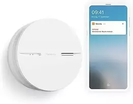 Netatmo NSA-DE, Fotoelektrinis atspindžio detektorius, Balta, 85 dB, Paviršinio montavimo, Plastikas, Horizontalus