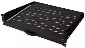 „Digitus“ ištraukiama lentyna, skirta fiksuotam montavimui ant priekinių 483 mm (19 colių) profilio bėgelių | DN-19-TRAY-2-450-SW