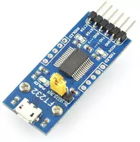 Keitiklis USB-UART FTDI FT232RL, microUSB prievadas, Waveshare 11324