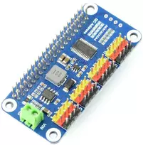 Servo valdiklio priedėlis, skirtas Raspberry Pi, 16 kanalų, 12 bitų, I2C, Waveshare 15275