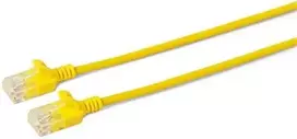 MicroConnect U/UTP CAT6A Slim 0.5M Geltona