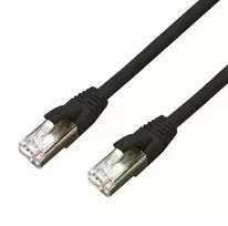 MicroConnect CAT6A S/FTP 0.5m Juodas LSZH