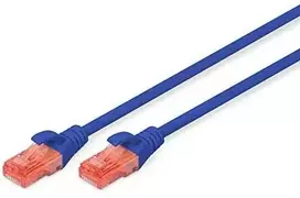 DIGITUS UTP LAN cable, patch 6 cat, 10.0m, mėlynas, 2xRJ45, DK-1617-100/B