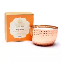 Song Of India Ajurvedinė augalinio vaško kvepianti žvakė indelyje Kapha Sage Mint 2 Wick, 200g