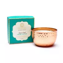 Song Of India Ajurvedinė augalinio vaško kvepianti žvakė indelyje Pitta Aqua Oud 2 Wick, 200g
