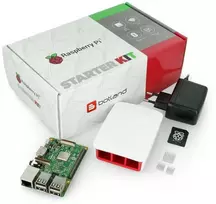 Raspberry Pi 3B WiFi + 32GB Micro SD + oficialių priedų rinkinys