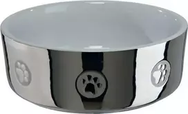 Trixie dubenėlis keramikinė su motywem, 0.3 l/ř 12 cm, sidabrinė ir/balta