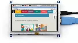 Waveshare Varžinis lietimui jautrus ekranas Raspberry Pi mikrokompiuteriui - LCD TFT 5