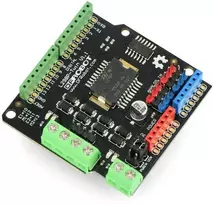 Gravity, 2x2A variklio priedėlis, dviejų kanalų variklio valdiklis 35V/2A, Arduino priekinė dalis, DFRobot DRI0017