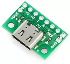 Modulis su C tipo USB lizdu - jungtis PCB - Pololu 3411