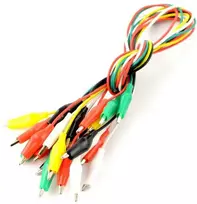 Odseven Maži krokodilo spaustukų 22AWG laidai - 40cm - x12