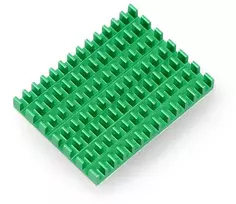 Odseven Radiatorius 40x30x5mm skirtas Raspberry Pi 4 su termolaidžia juosta - žalias